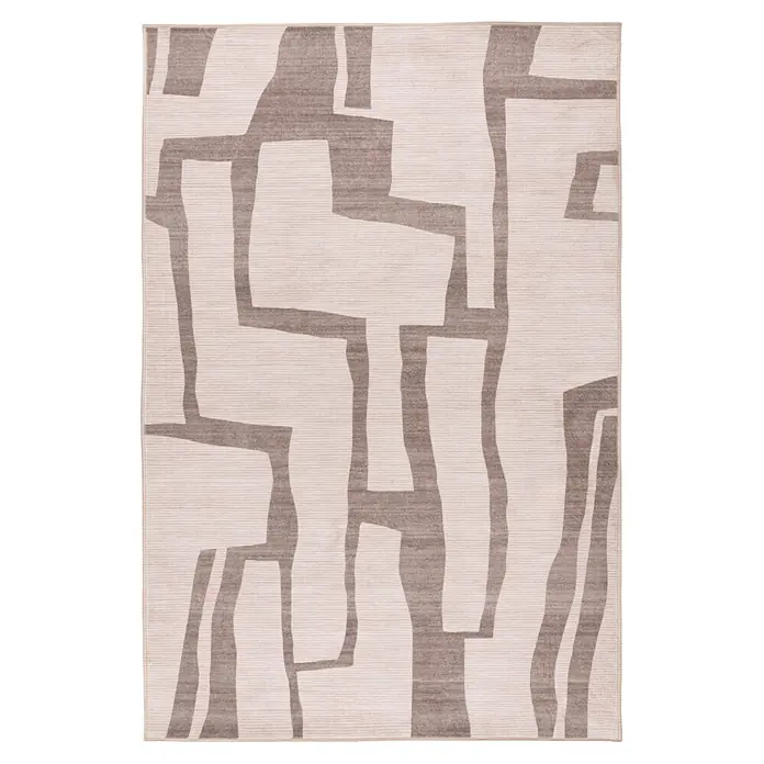 Kayoom Kurzflorteppich Bluster 325 (Taupe, 170 x 120 cm, 100 % Polyester)