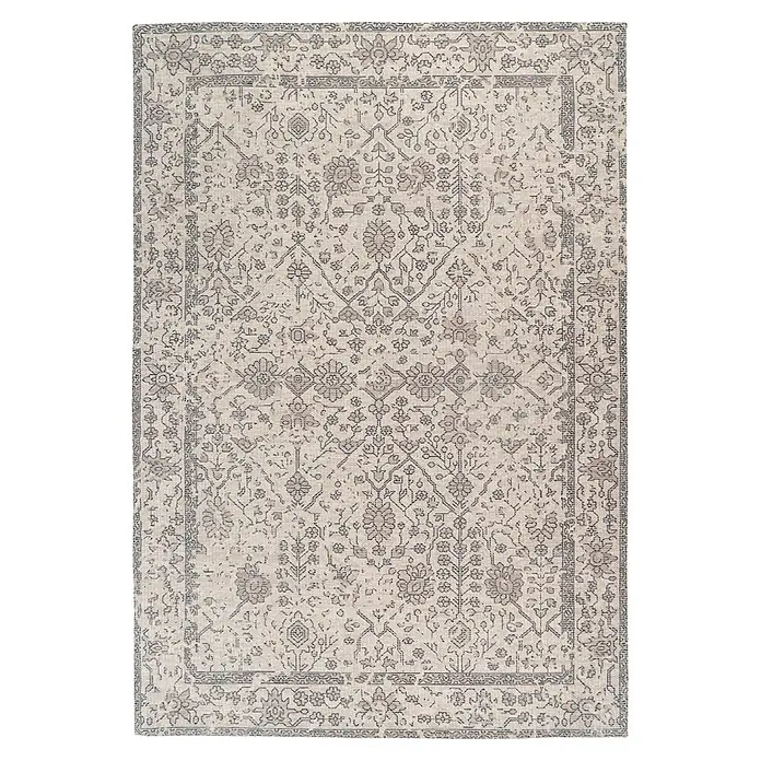 Kayoom Flachgewebeteppich Perry 125 (Creme, 230 x 160 cm, 75 % Baumwolle, 25 % Polyester)