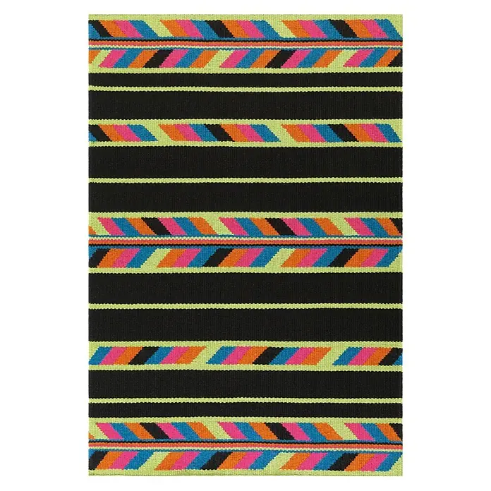 Kayoom Wollteppich Craft 8053 (Multi/Schwarz, 240 x 170 cm, 100 % Wolle)