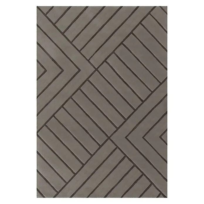 Kayoom Kurzflorteppich Cool 5055 (Grau, 180 x 120 cm, 100 % Modacryl)