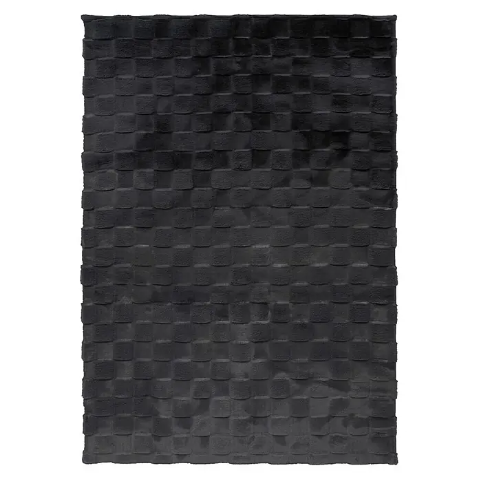 Kayoom Hochflorteppich Botany 625 (Graphit, 150 x 80 cm, 100 % Polyester)