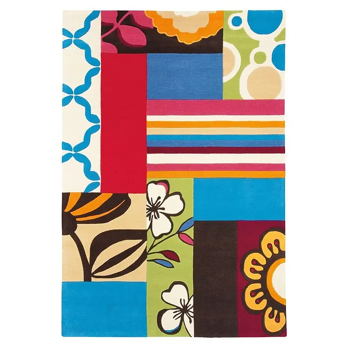 Kayoom Kurzflorteppich Joy 4093 (Multi, 200 x 140 cm, 100 % Modacryl)