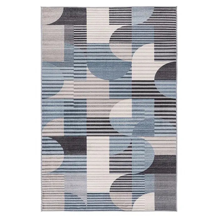 Kayoom Kurzflorteppich Bluster 425 (Blau, 150 x 80 cm, 100 % Polyester)