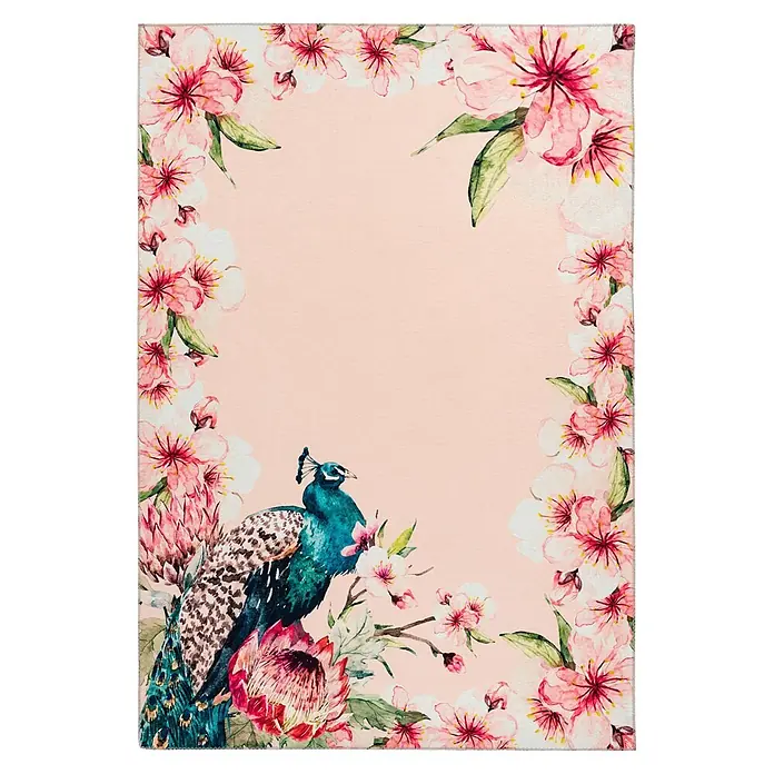 Kayoom Flachgewebeteppich Blossom 125 (Multi/Creme, 150 x 80 cm, 100 % Polyester)