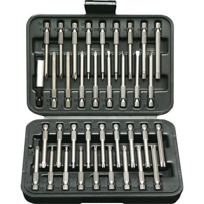 Bit-Box 36-teilig, 6,3 / 1/4', für Elektroschrauber, Länge 75mm, Bit-Set - Projahn
