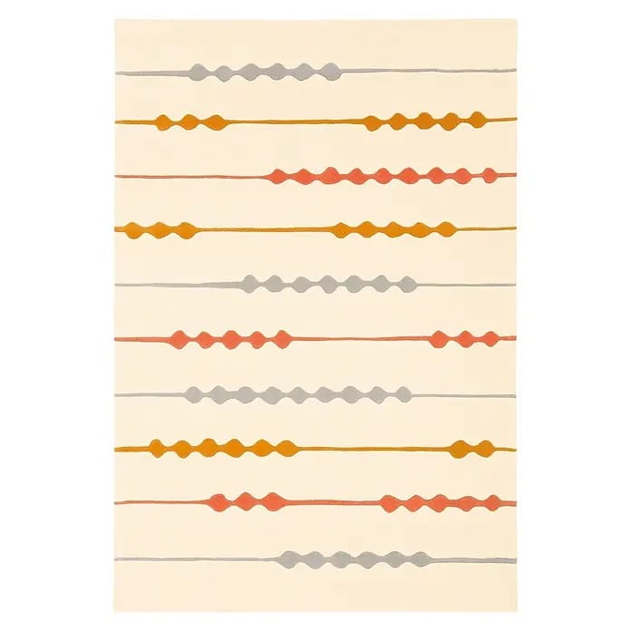 Kayoom Kurzflorteppich Spirit 3083 (Beige/Orange, 240 x 170 cm, 100 % Modacryl)