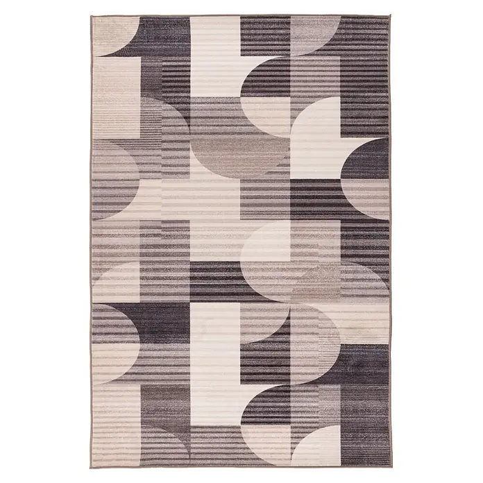 Kayoom Kurzflorteppich Bluster 425 (Taupe, 230 x 160 cm, 100 % Polyester)