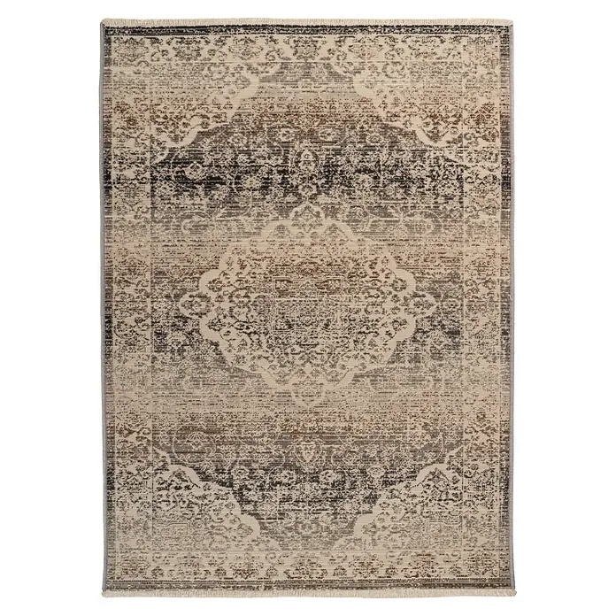 Kayoom Kurzflorteppich Charin 725 (Beige, 150 x 80 cm, 100 % Polypropylen)