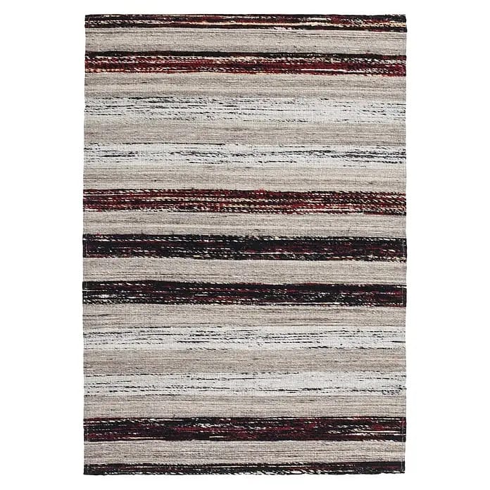 Kayoom Flachgewebeteppich Duarte 210 (Schwarz/Weiß, 150 x 80 cm, 60 % Wolle, 20 % Baumwolle, 20 % Seide)