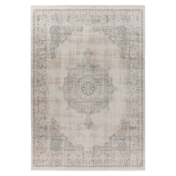 Kayoom Kurzflorteppich Milan 125 (Grau, 170 x 120 cm, 100 % Polypropylen)