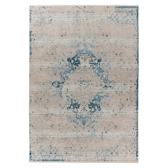 Kayoom Kurzflorteppich Milan 225 (Blau, 150 x 80 cm, 100 % Polypropylen)
