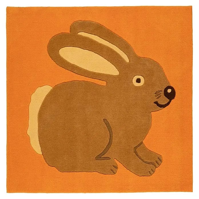Kayoom Kinderteppich Joy 295 (Orange, 130 x 130 cm, 100 % Modacryl)