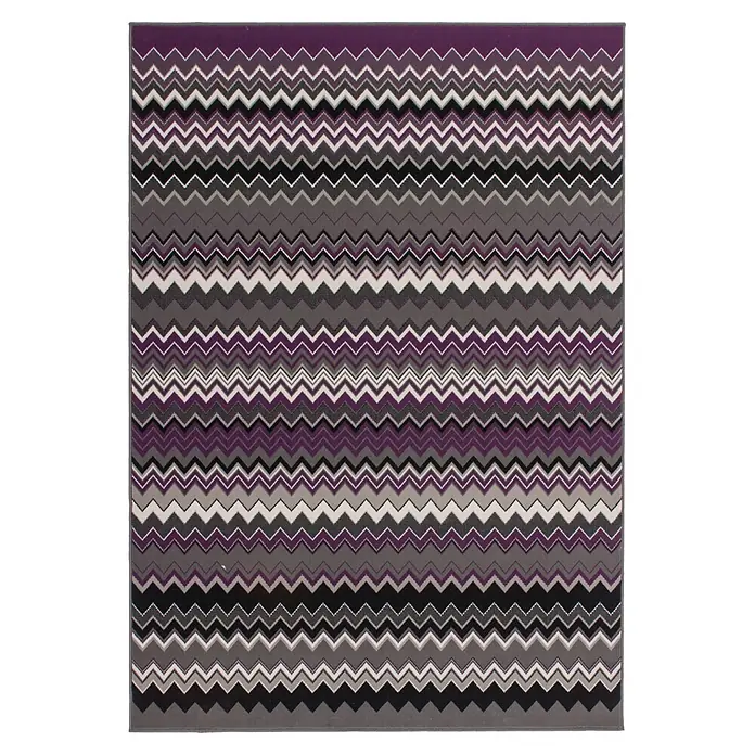 Kayoom Kurzflorteppich Now 725 (Multi/Violett, 230 x 160 cm, 100 % Polypropylen)