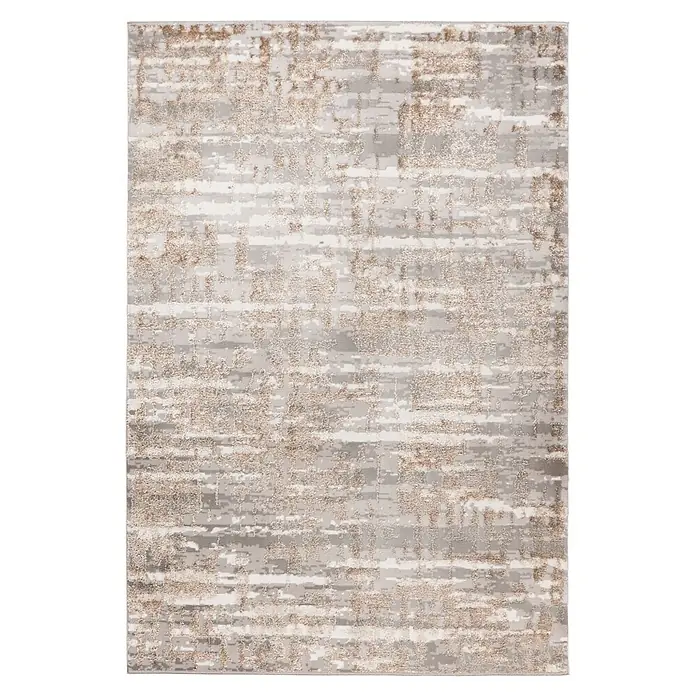 Kayoom Kurzflorteppich Catcher 625 (Silber/Beige, 170 x 120 cm, 100 % Polyester)