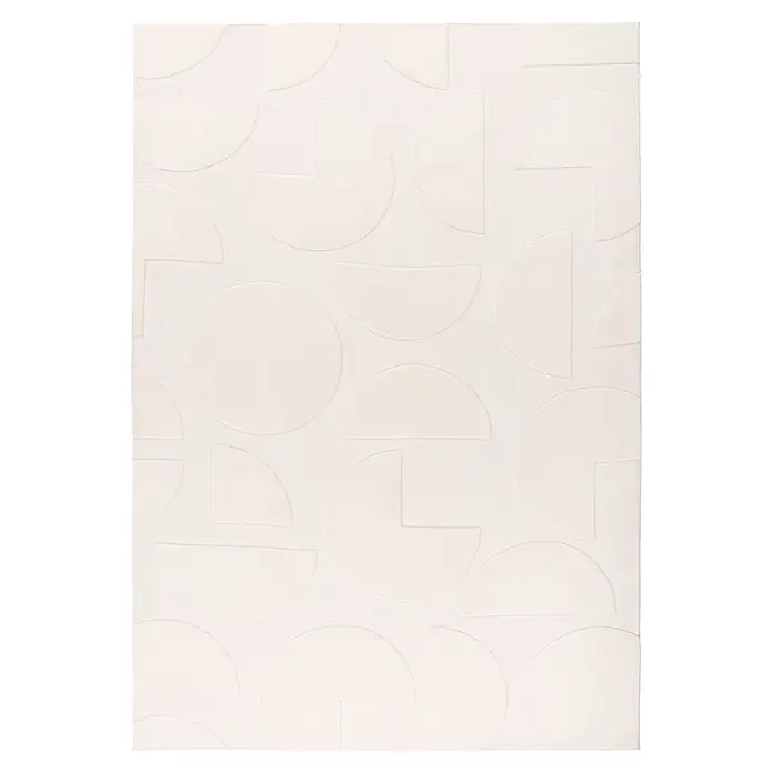 Kayoom Kurzflorteppich Niburi 425 (Elfenbein, 230 x 160 cm, 100 % Polyester)