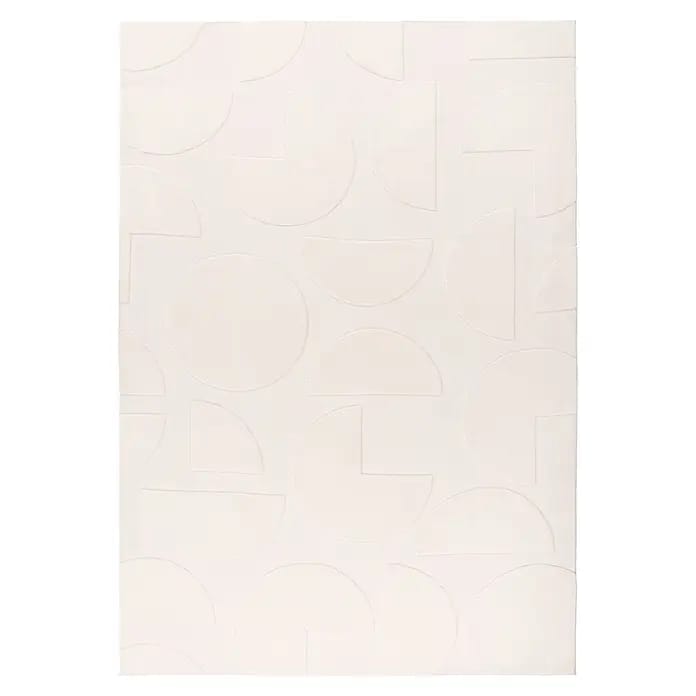 Kayoom Kurzflorteppich Niburi 425 (Elfenbein, 150 x 80 cm, 100 % Polyester)