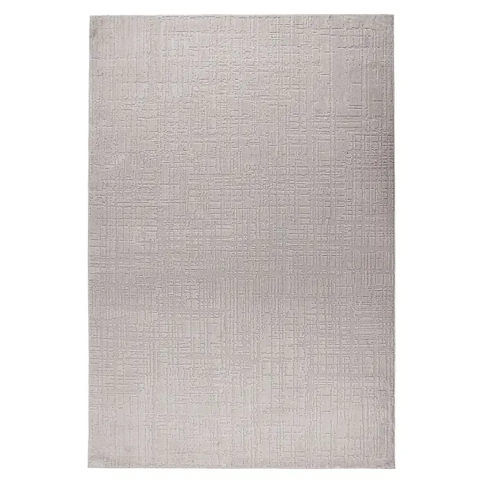 Kayoom Kurzflorteppich Bandito 125 (Silber, 170 x 120 cm, 100 % Polyester)