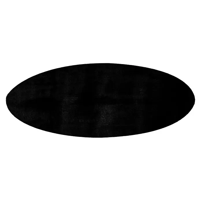 Kayoom Fellteppich Cross 425 (Schwarz, Durchmesser: 120 cm, 100 % Polyester)