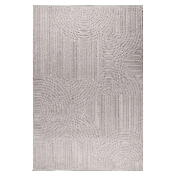 Kayoom Kurzflorteppich Bandito 325 (Silber, 150 x 80 cm, 100 % Polyester)