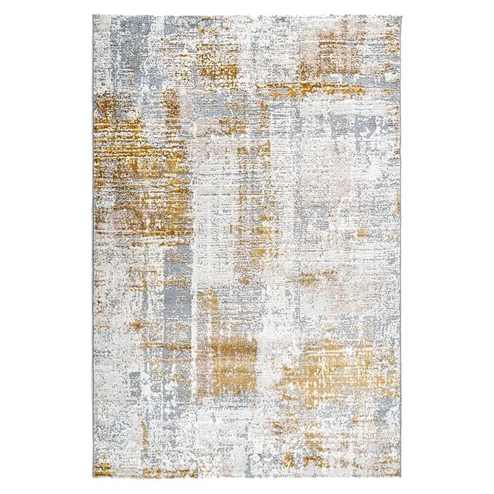Kayoom Kurzflorteppich Sail 700 (Gelb, 150 x 80 cm, 70 % Polypropylen, 30 % Polyester)