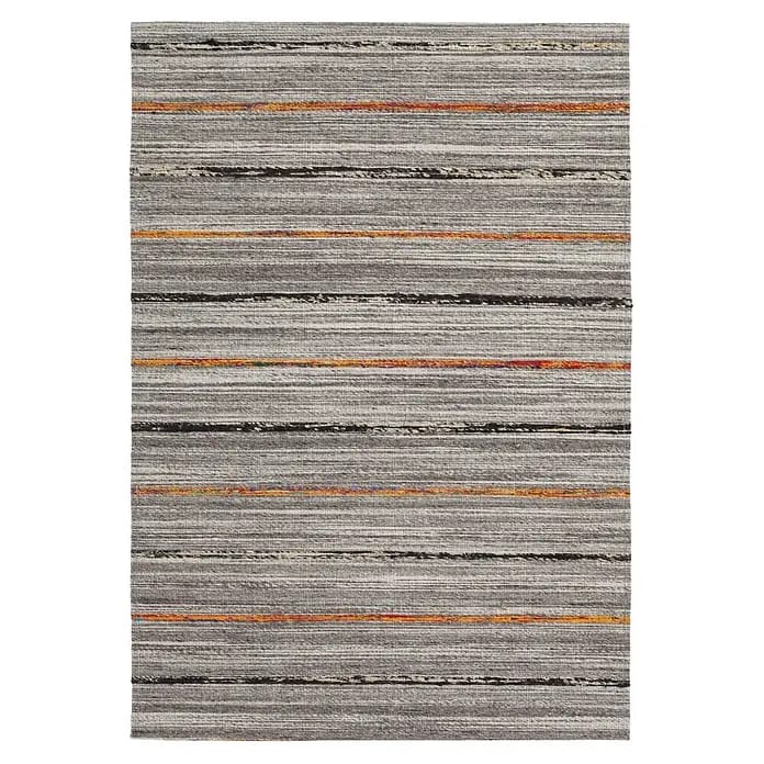 Kayoom Flachgewebeteppich Duarte 110 (Natur/Orange, 150 x 80 cm, 60 % Wolle, 20 % Baumwolle, 20 % Seide)