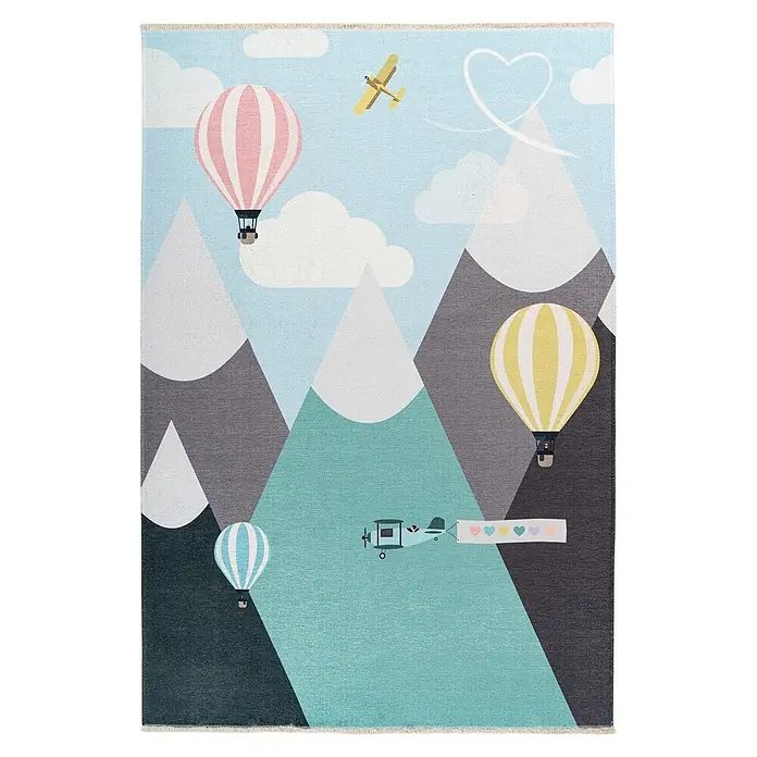 Kayoom Kinderteppich Joanna 615 (Multi, 170 x 115 cm, 70 % Baumwolle, 30 % Polyester)