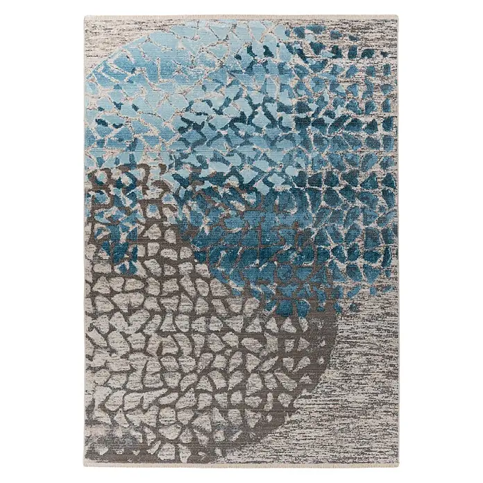 Kayoom Fransenteppich Milan 425 (Multi/Blau, 150 x 80 cm, 100 % Polypropylen)