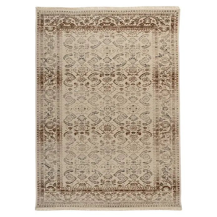 Kayoom Kurzflorteppich Charin 625 (Beige, 150 x 80 cm, 100 % Polypropylen)