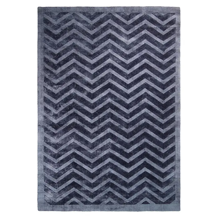 Kayoom Kurzflorteppich Luxury 410 (Marineblau, 290 x 200 cm, 100 % Viskose)