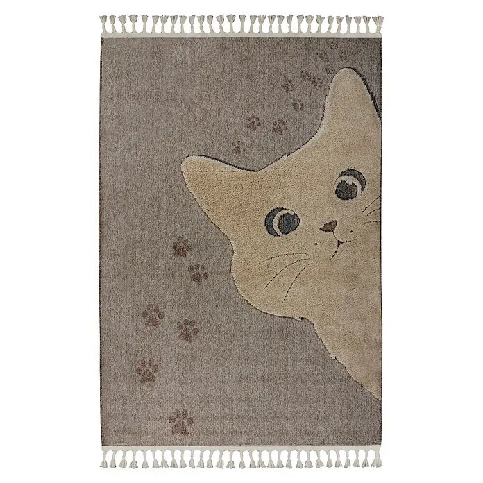 Kayoom Kinderteppich Modena 421 (Grau/Braun, 170 x 120 cm, 100 % Polypropylen)