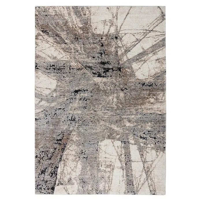 Kayoom Kurzflorteppich Firenze 485 (Grau, 200 x 140 cm, 70 % Polypropylen, 30 % Polyester)