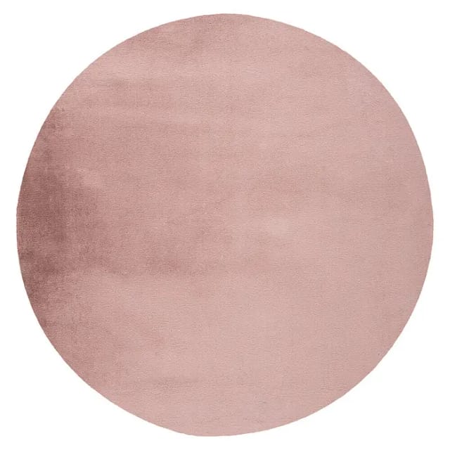 Kayoom Fellteppich Cross 425 (Pastellrosa, Durchmesser: 120 cm, 100 % Polyester)