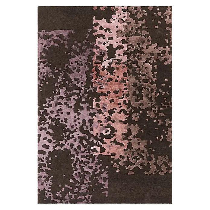 Kayoom Kurzflorteppich Diamond 8051 (Dunkelgrau/Altrosa, 240 x 170 cm, 60 % Wolle, 40 % Viskose)