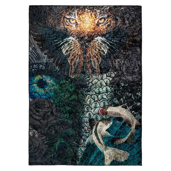 Kayoom Kurzflorteppich Exus 220 (Multi, 170 x 120 cm, 100 % Polyester)
