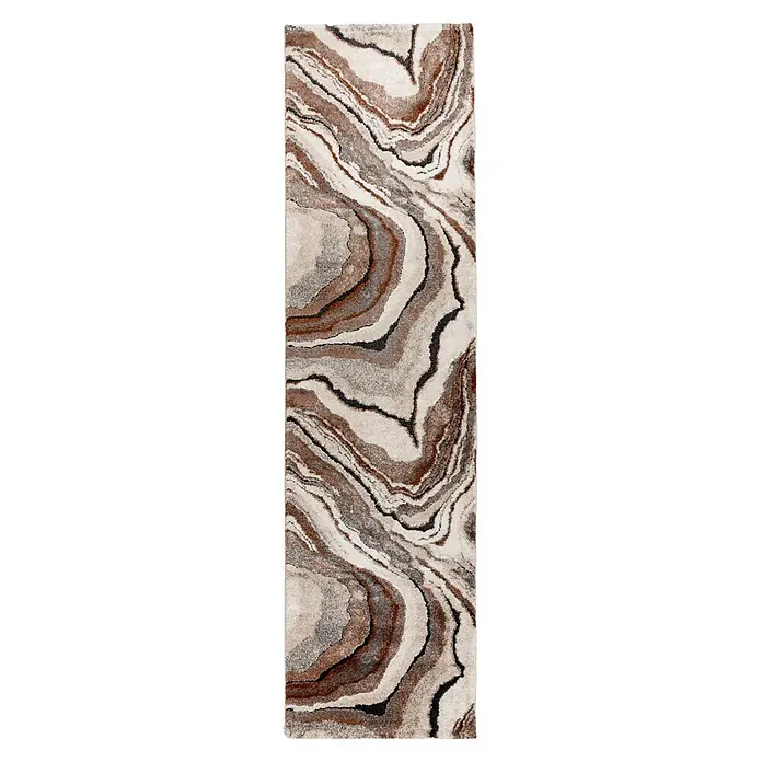 Kayoom Kurzflorteppich Firenze 486 (Terra, 300 x 80 cm, 70 % Polypropylen, 30 % Polyester)