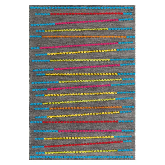 Kayoom Kurzflorteppich Mood 4311 (Multi/Blau, 240 x 170 cm, 100 % Modacryl)