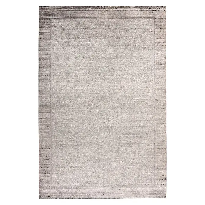Kayoom Kurzflorteppich Elles 213 (Grau, 150 x 80 cm, 85 % Viskose, 15 % Modacryl)
