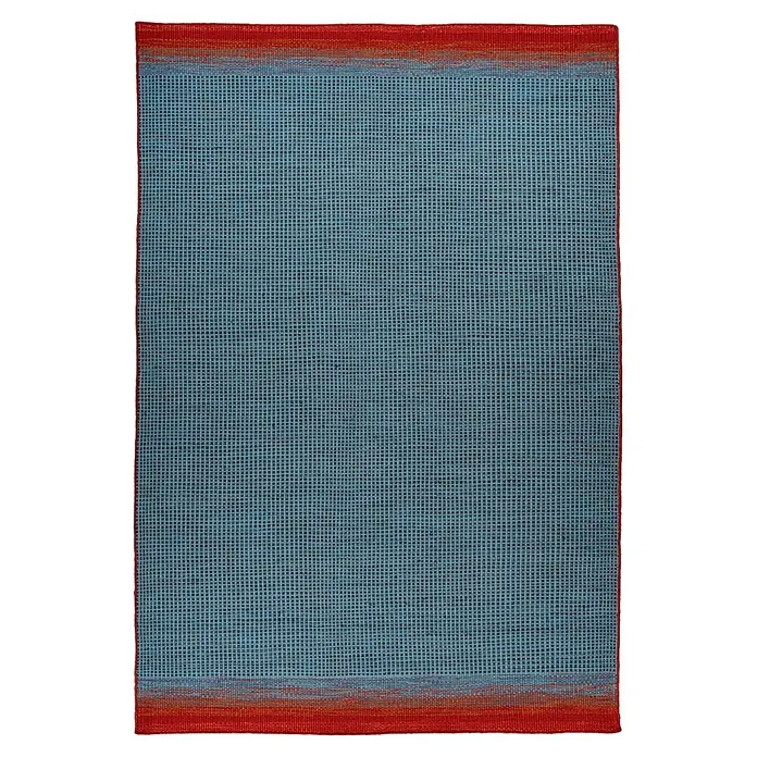 Kayoom Flachgewebeteppich Twice 325 (Blau, 200 x 300 cm, 78 % Wolle, 20 % Baumwolle, 2 % Viskose)