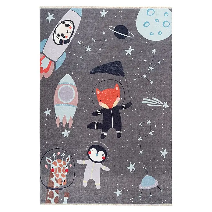 Kayoom Kinderteppich Joanna 610 (Spacegrau, 170 x 115 cm, 70 % Baumwolle, 30 % Polyester)