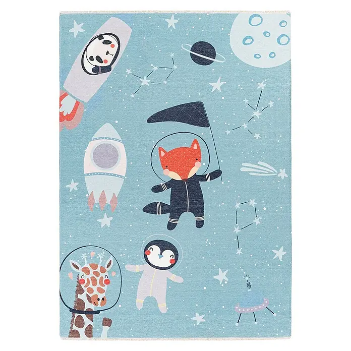 Kayoom Kinderteppich Joanna 610 (Spaceblau, 170 x 115 cm, 70 % Baumwolle, 30 % Polyester)
