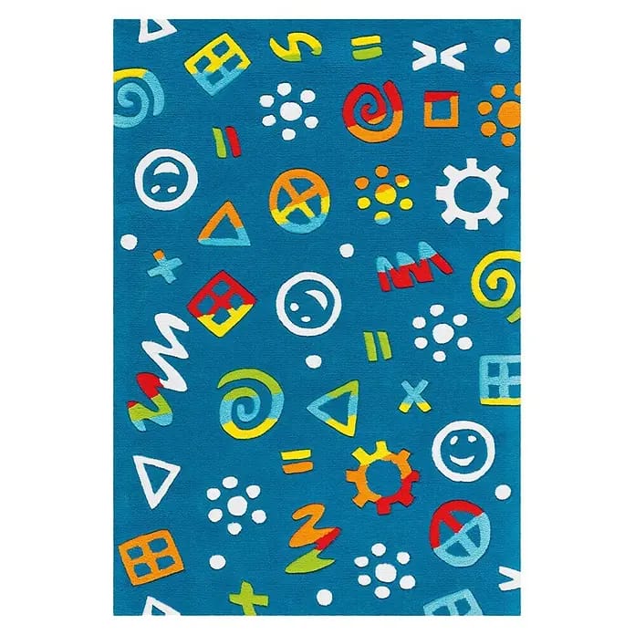 Kayoom Kurzflorteppich Spirit Glowy 3146 (Blau, 160 x 110 cm, 100 % Modacryl)
