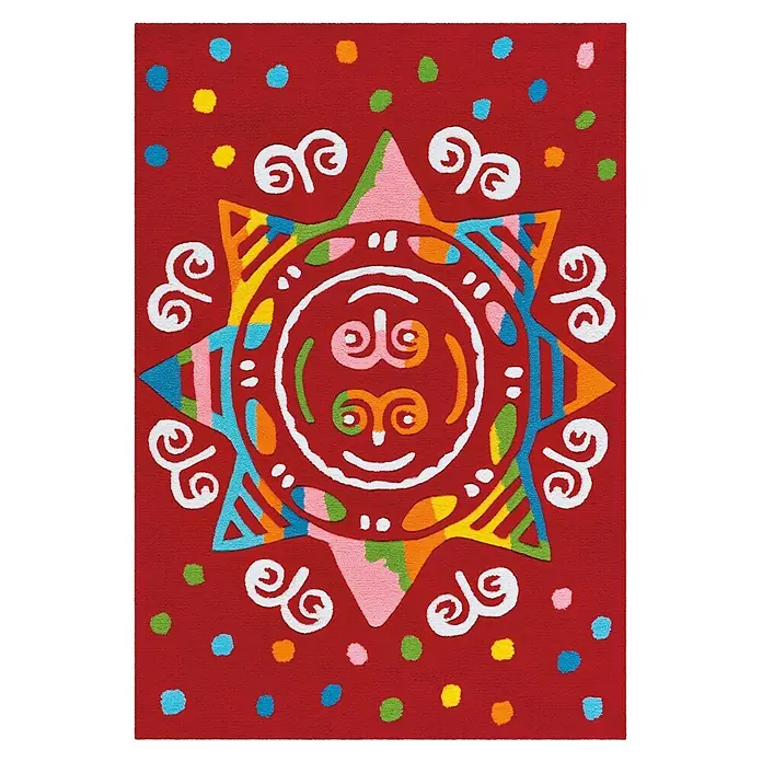 Kayoom Kurzflorteppich Spirit Glowy 3145 (Rot, 160 x 110 cm, 100 % Modacryl)