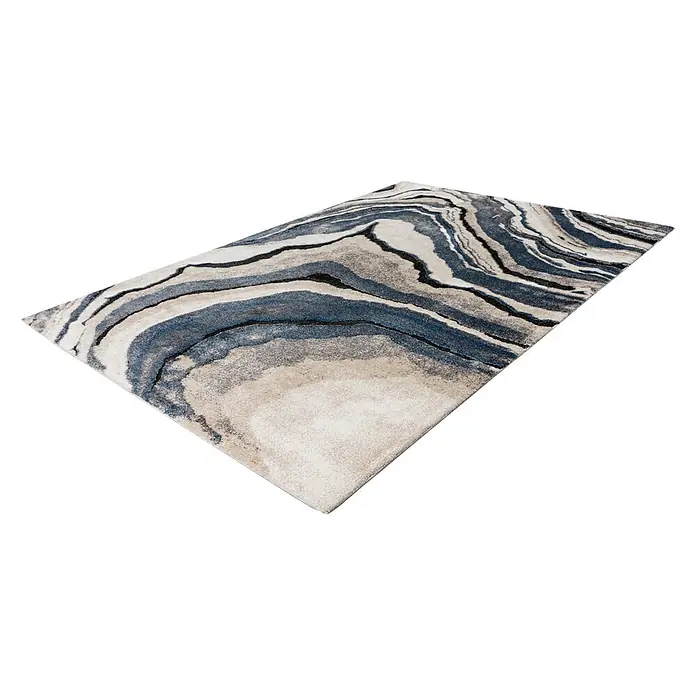 Kayoom Kurzflorteppich Firenze 486 (Blau, 230 x 160 cm, 70 % Polypropylen, 30 % Polyester)