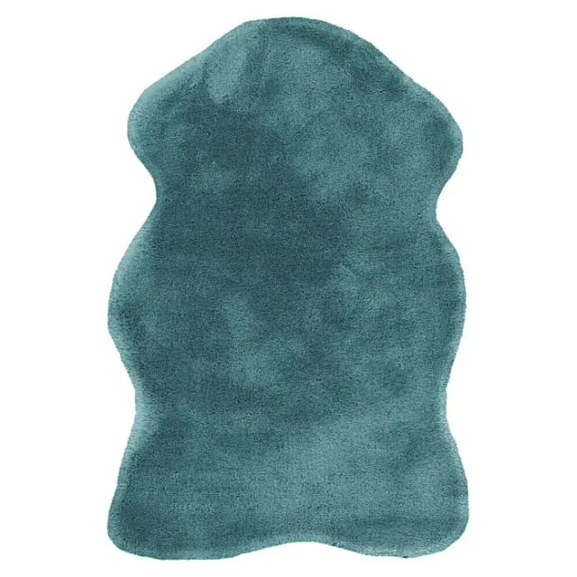 Kayoom Kunstfell Rabbit Sheepskin 225 (Türkis, 90 x 60 cm, 100 % Polyester)