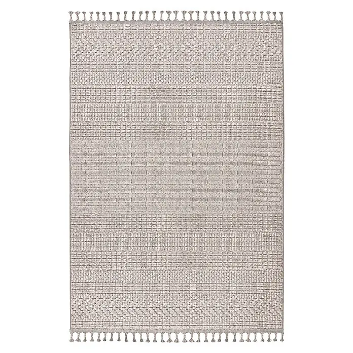 Kayoom Fransenteppich Reef 125 (Silber, 230 x 160 cm, 100 % Polypropylen)