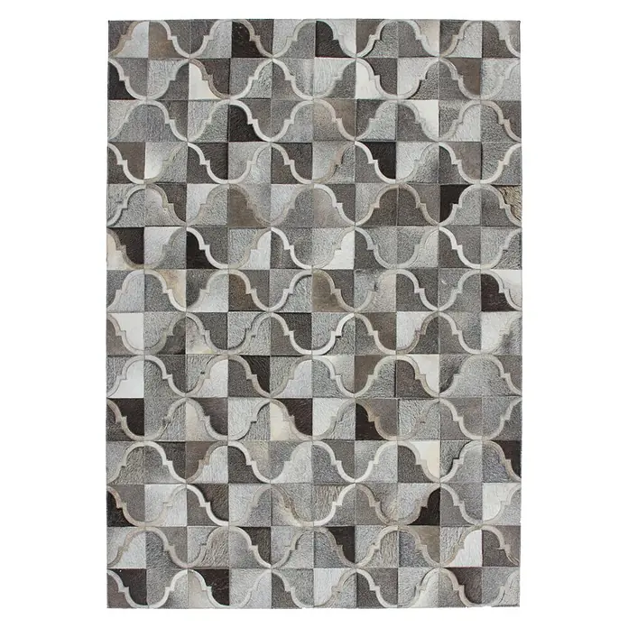 Kayoom Lederteppich Lavish 310 (Grau, 150 x 80 cm, 100 % Leder)