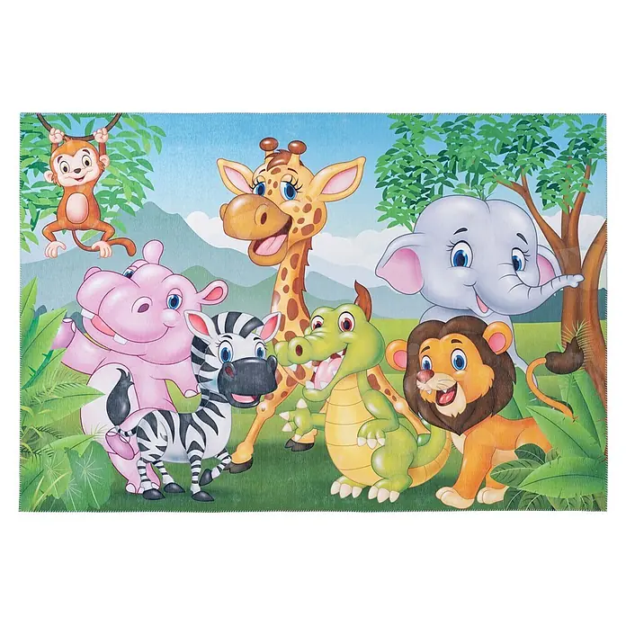 Kayoom Kinderteppich Sympathy Kids 249 Jungle (Multi, 230 x 160 cm, 100 % Polyester)