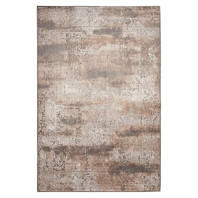 Kayoom Kurzflorteppich Gem 960 (Taupe, 170 x 120 cm, 80 % Viskose, 20 % Modacryl)