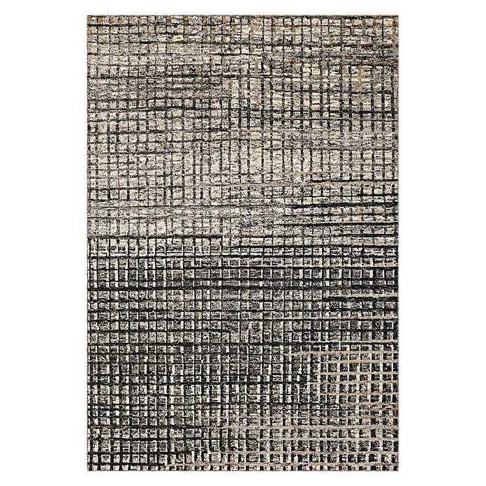 Kayoom Kurzflorteppich Topaz 5400 (Grau/Schwarz, 240 x 170 cm, 80 % Seide, 20 % Baumwolle)