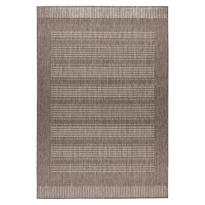 Kayoom Outdoor-Teppich Nibru 125 (Taupe, 170 x 120 cm, 100 % Polypropylen)